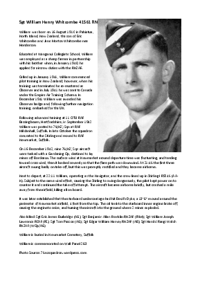 A preview of a PDF biography for Whitcombe, William Henry